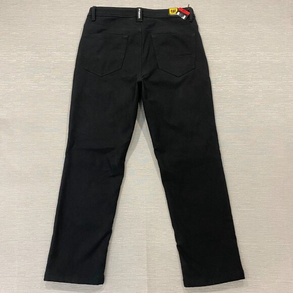CAT Caterpillar Work Pants Mens 34 x 30 Black Canvas Fleece Lined DIRTY CUFF - Picture 3 of 12